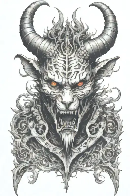 Cat With Tusks And Horns