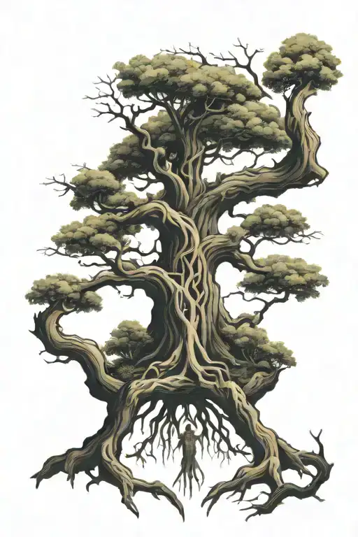 Yggdrasil Tree Dieing Half Of The Tree