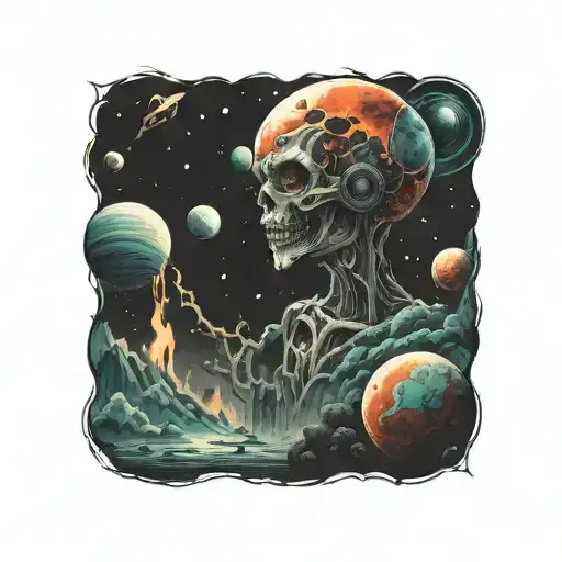 Space Surrounded By Planets Stars And Nebulas