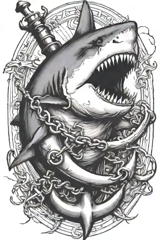 Shark Biting An Anchor
