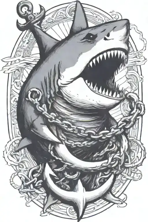 Shark Biting An Anchor