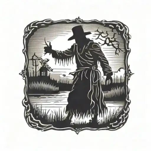 Scare Crow Full Body Silhouette