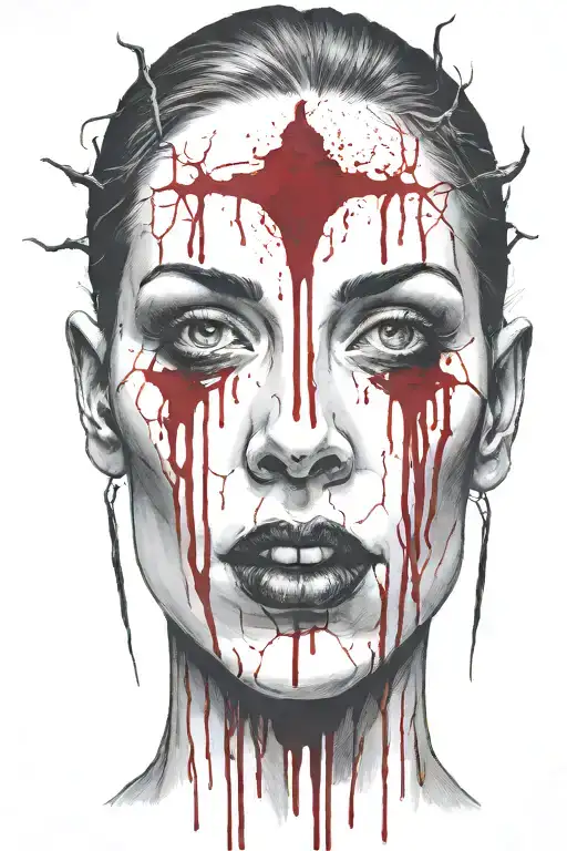 Bloody Head Of A Woman