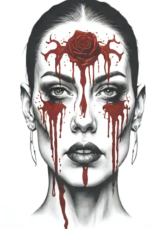 Bloody Head Of A Woman