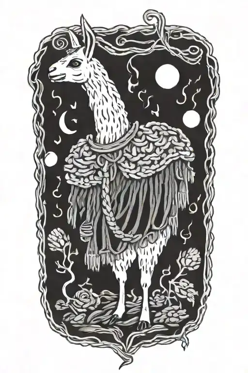 Llama Knitting A Blanket