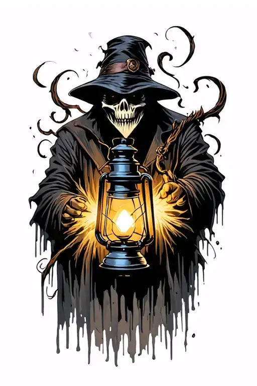 Plague Doctor With Lantern