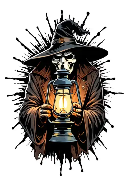 Plague Doctor With Lantern