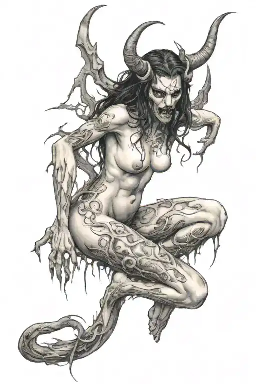 Sexy Nude Female Demon
