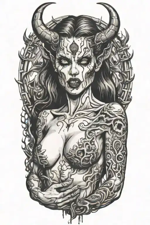 Sexy Nude Female Demon