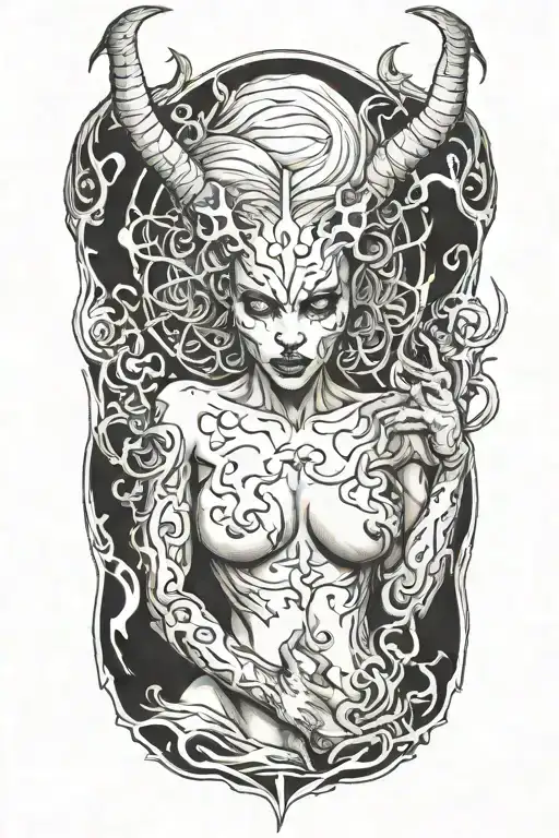 Sexy Nude Female Demon