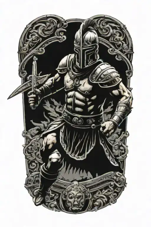 Roman Gladiator Fighting