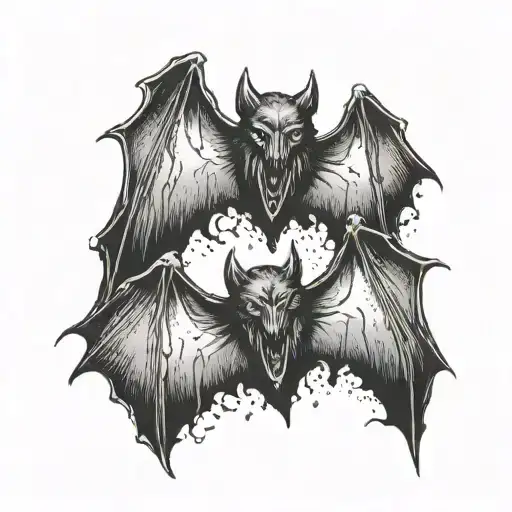 Three Small Creepy Bats