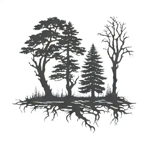 Pine Tree Silhouette