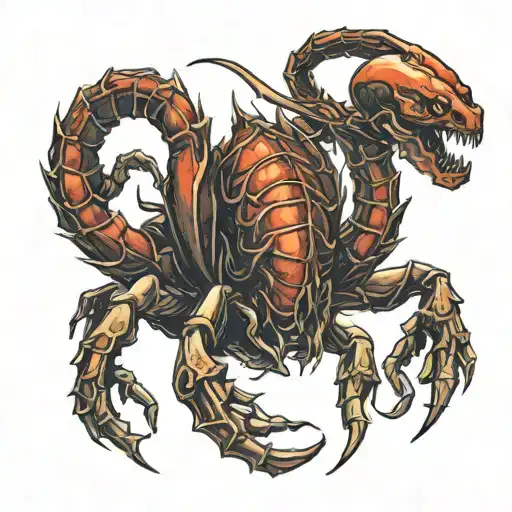 Sexy Red Head Girl As A Scorpion