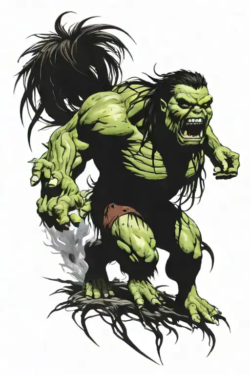 Native Chief Hulk Angry Screaming Full Body