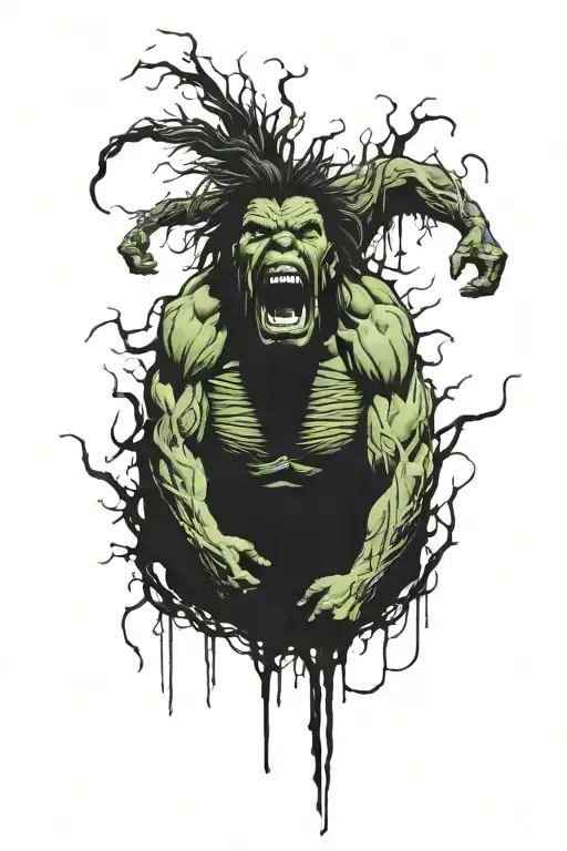 Native Chief Hulk Angry Screaming Full Body