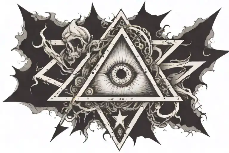 Triangle With Diamond Surrounded