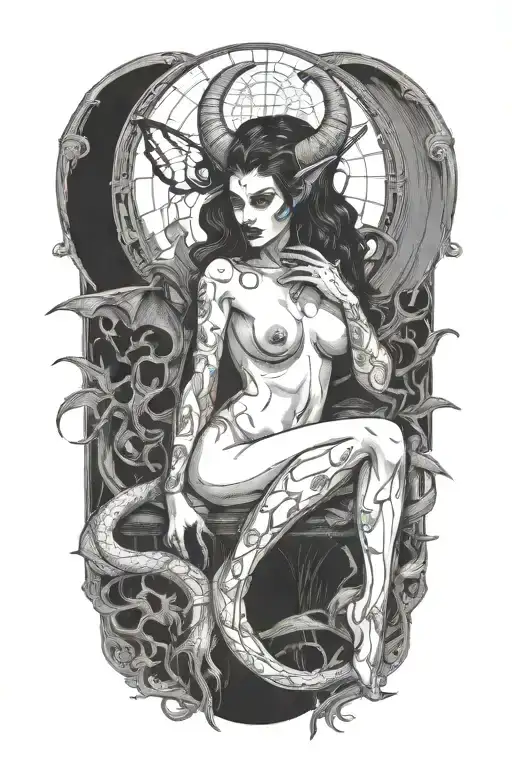 Gothic Nude Succubus