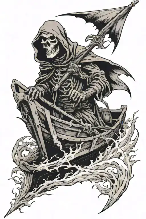 Reaper In Boat