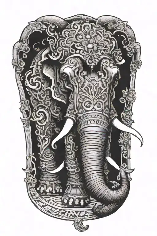 Sanskrit Elephant From Profile
