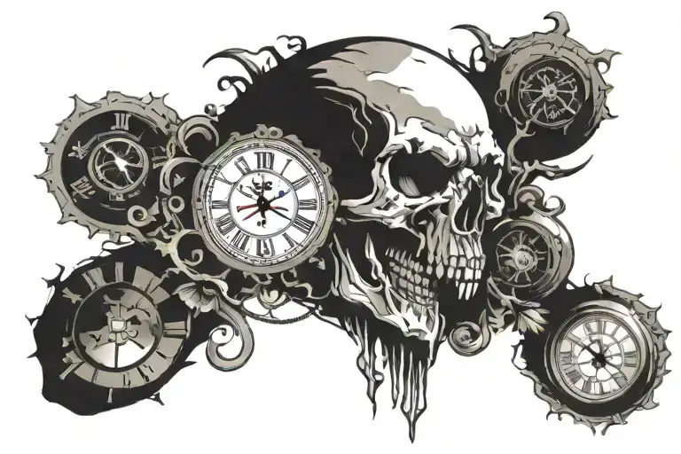 Clock Skull Date