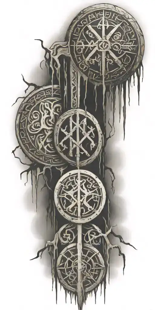 With Viking Runes