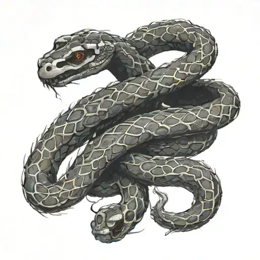 Goth Snake Wrapped