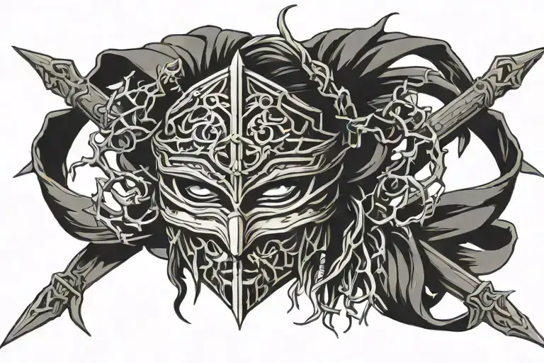 Ninja Mask With Jesus Thorn Crown