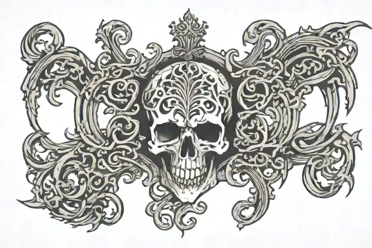 Opeth Logo With Skull