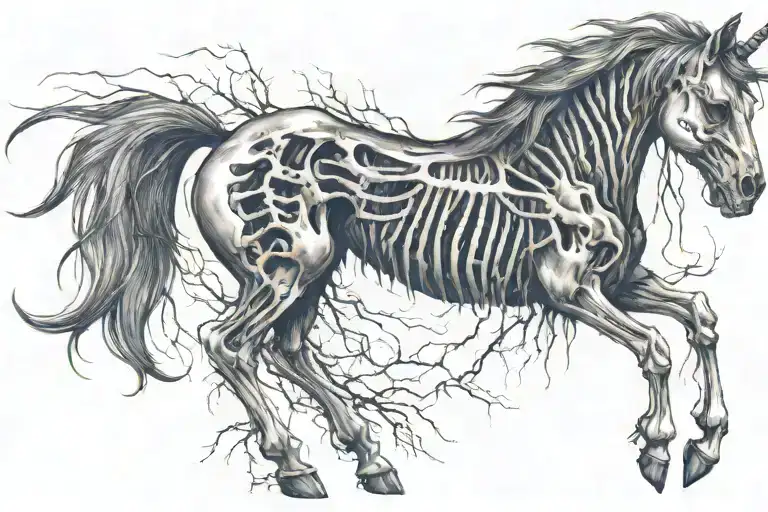 Simple Unicorn Full Body Skeleton