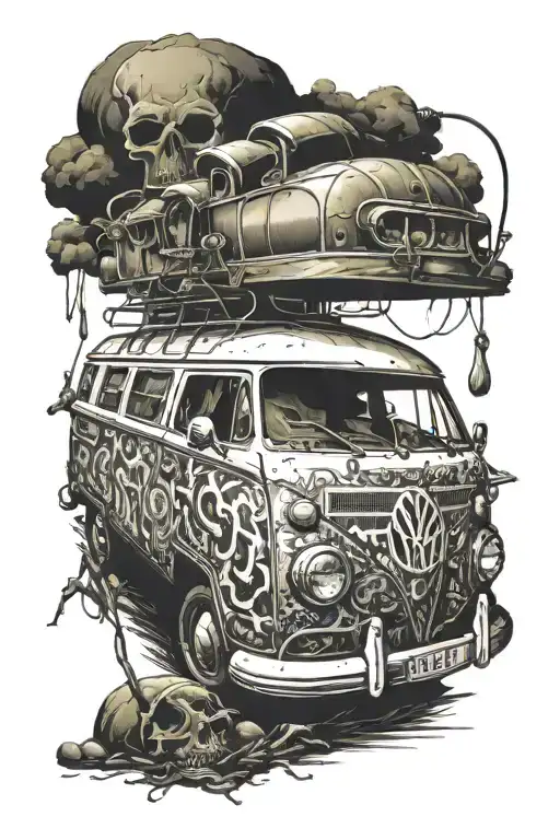 Vw Camper Abducted By Alien Traditional