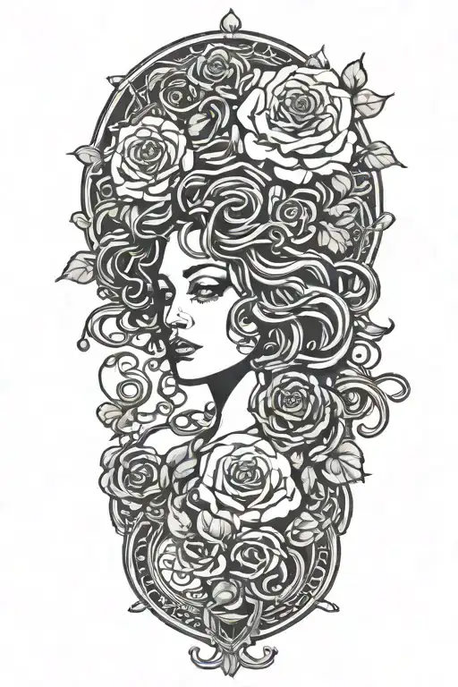 Medusa And Roses