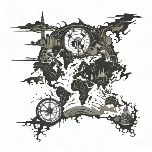 Stylized Map Of The World