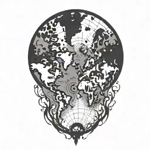 Stylized Map Of The World