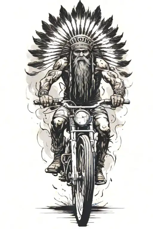 Indian Warrior Riding Road Bike
