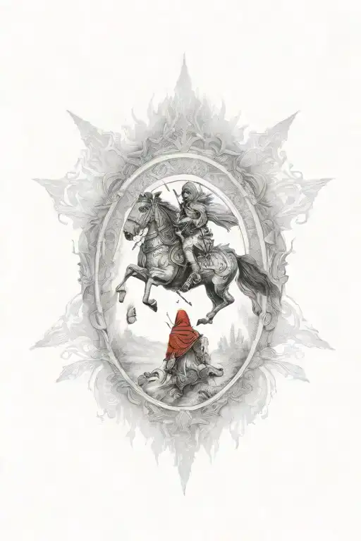 Indian Warrior Riding Hood Is Falling