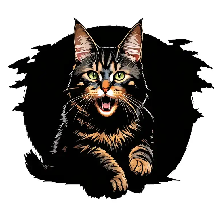 Maine Coon Cat Playing