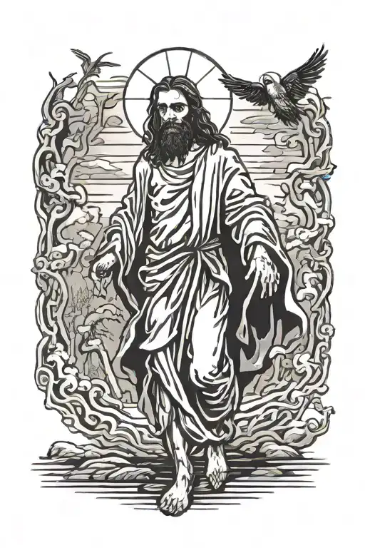 Jesus Walking
