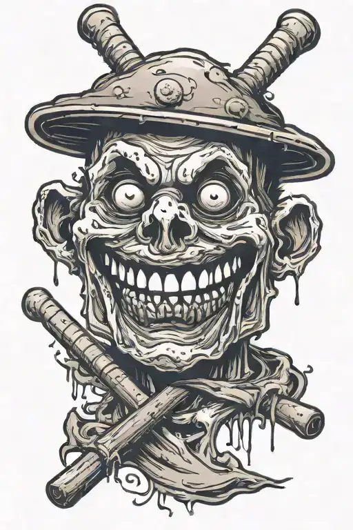 Smiling Muffin With Baseball Bat