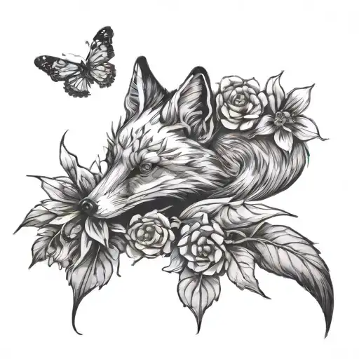 Dead Fox Flowers Laying Down