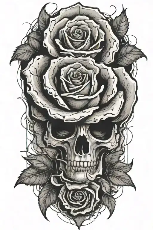 Realistic Design Of A Black Rose