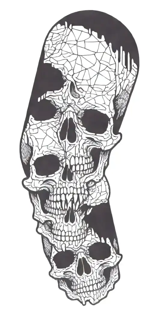 Blood Dripping Down Skull