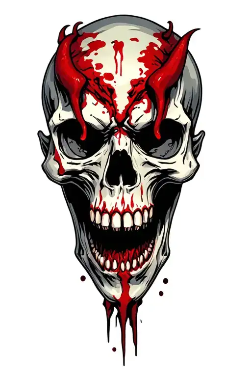 Scary Demon Skull
