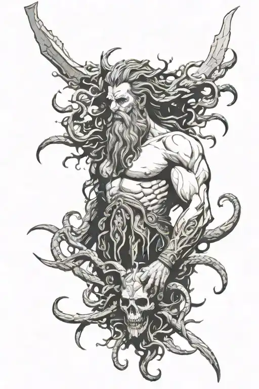 Odin Ragnar Kills Medusa Gorgona