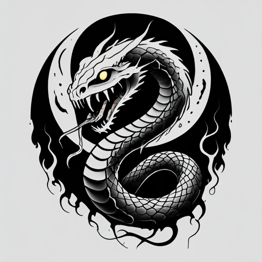 Moon’s Fire of the Serpent Tattoo idea