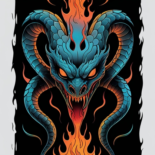 Tears of the Serpent’s Flame Tattoo idea