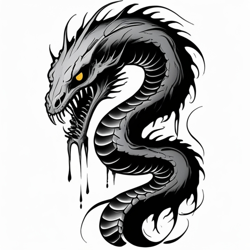 Tears of the Serpent’s Path Tattoo idea