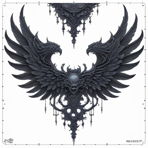 Moonlit Wings of Fate Tattoo idea