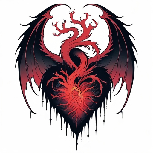 Phoenix’s Heart of Echoes Tattoo idea