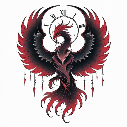 Phoenix’s Sacred Path of Time Tattoo idea